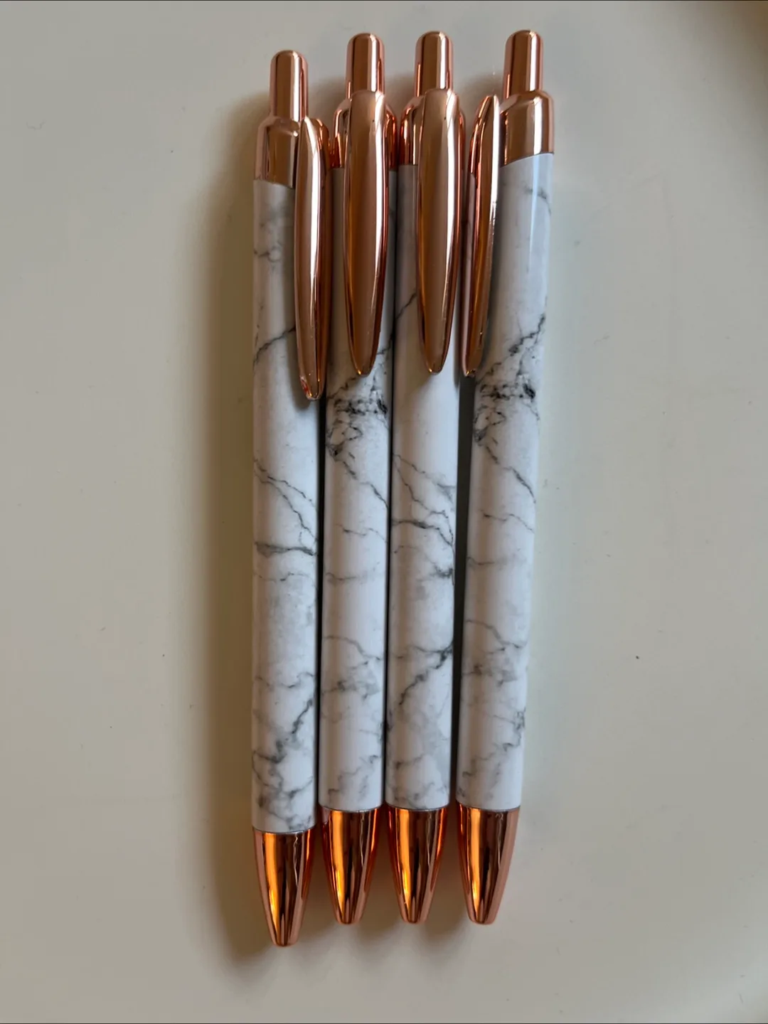 Set of 4 Marble & Rose Gold Pens thumbnail
