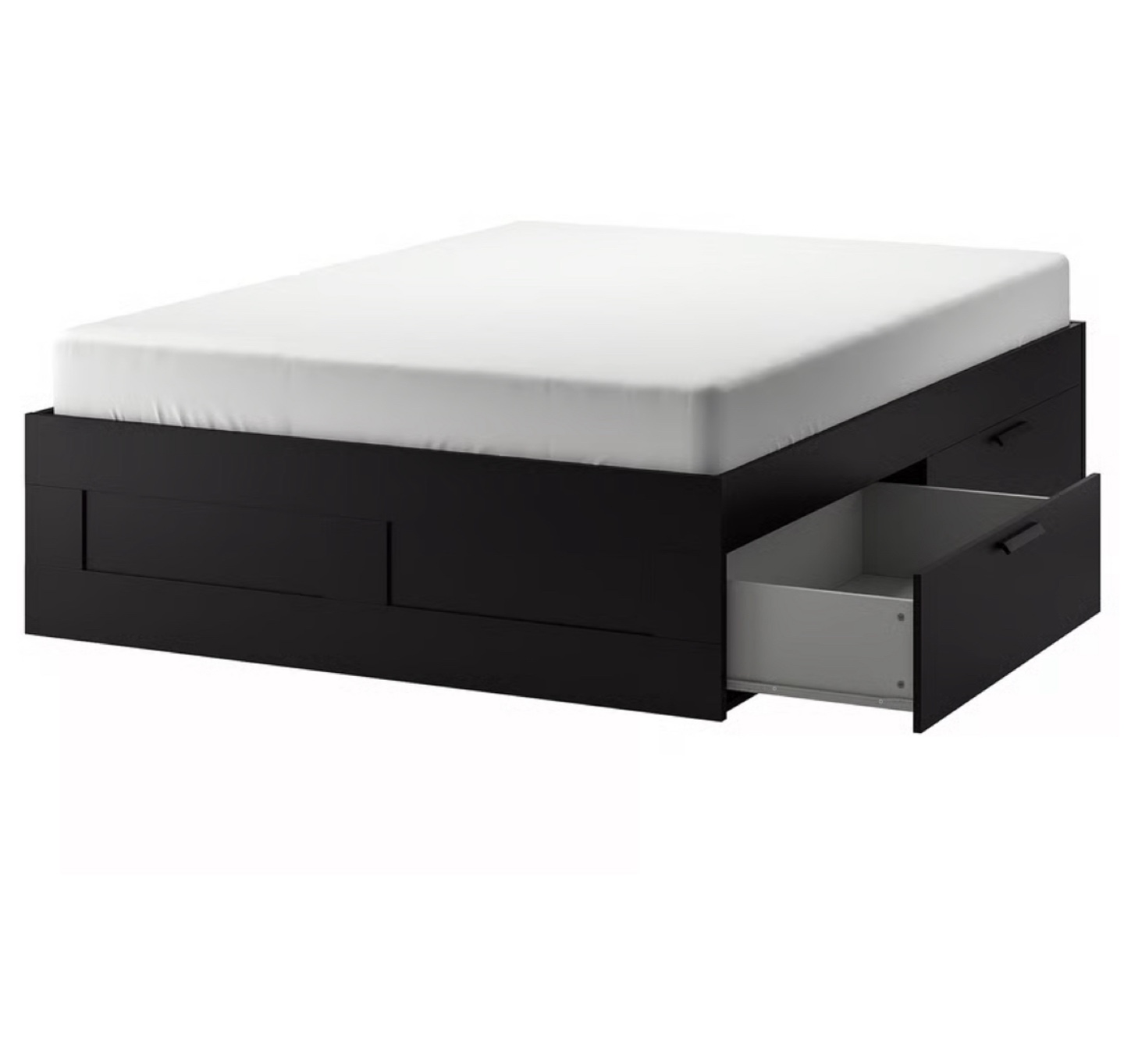 Ikea BRIMNES Bed frame with storage  Full/Double