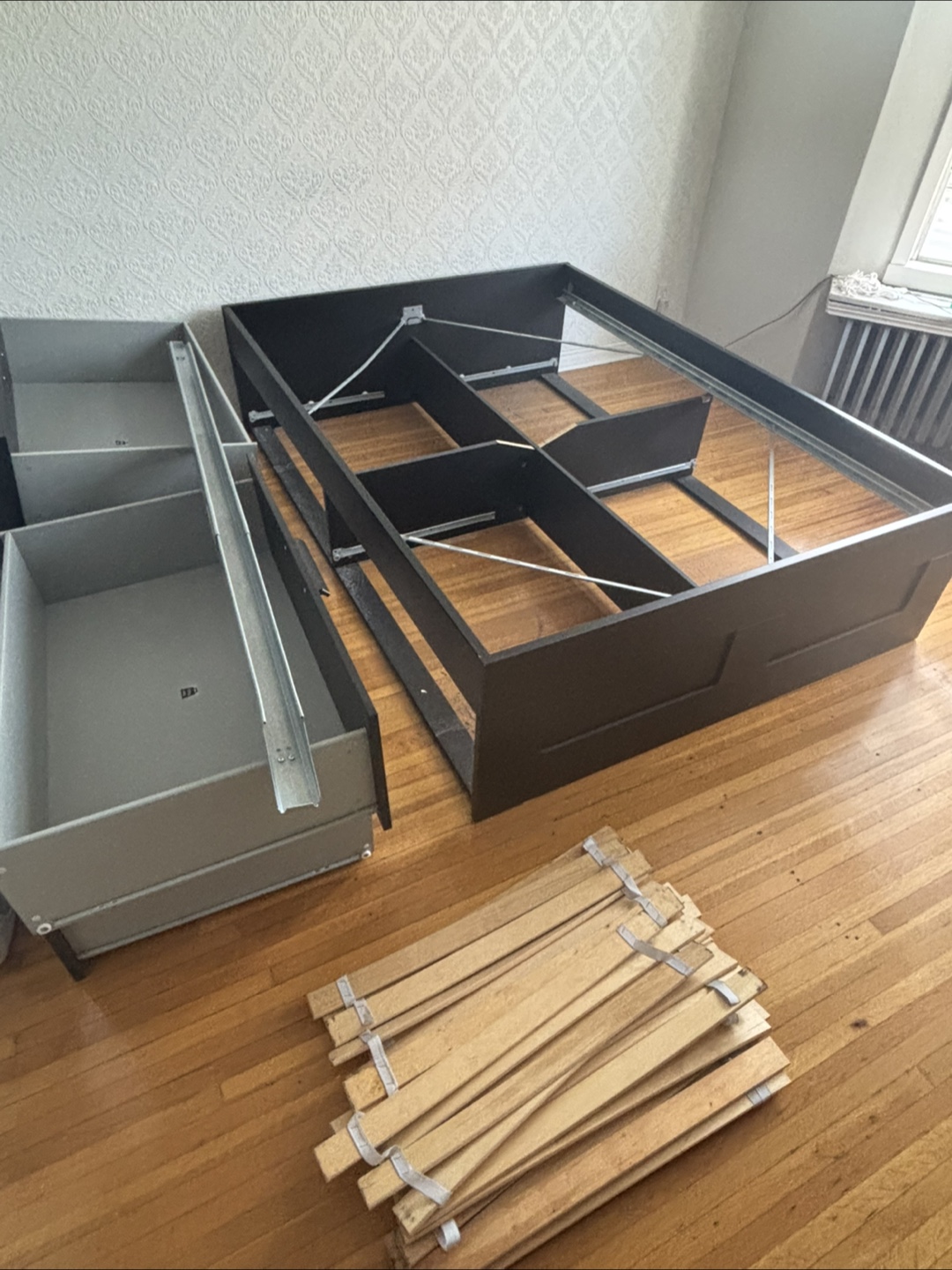 Ikea BRIMNES Bed frame with storage  Full/Double - photo 2