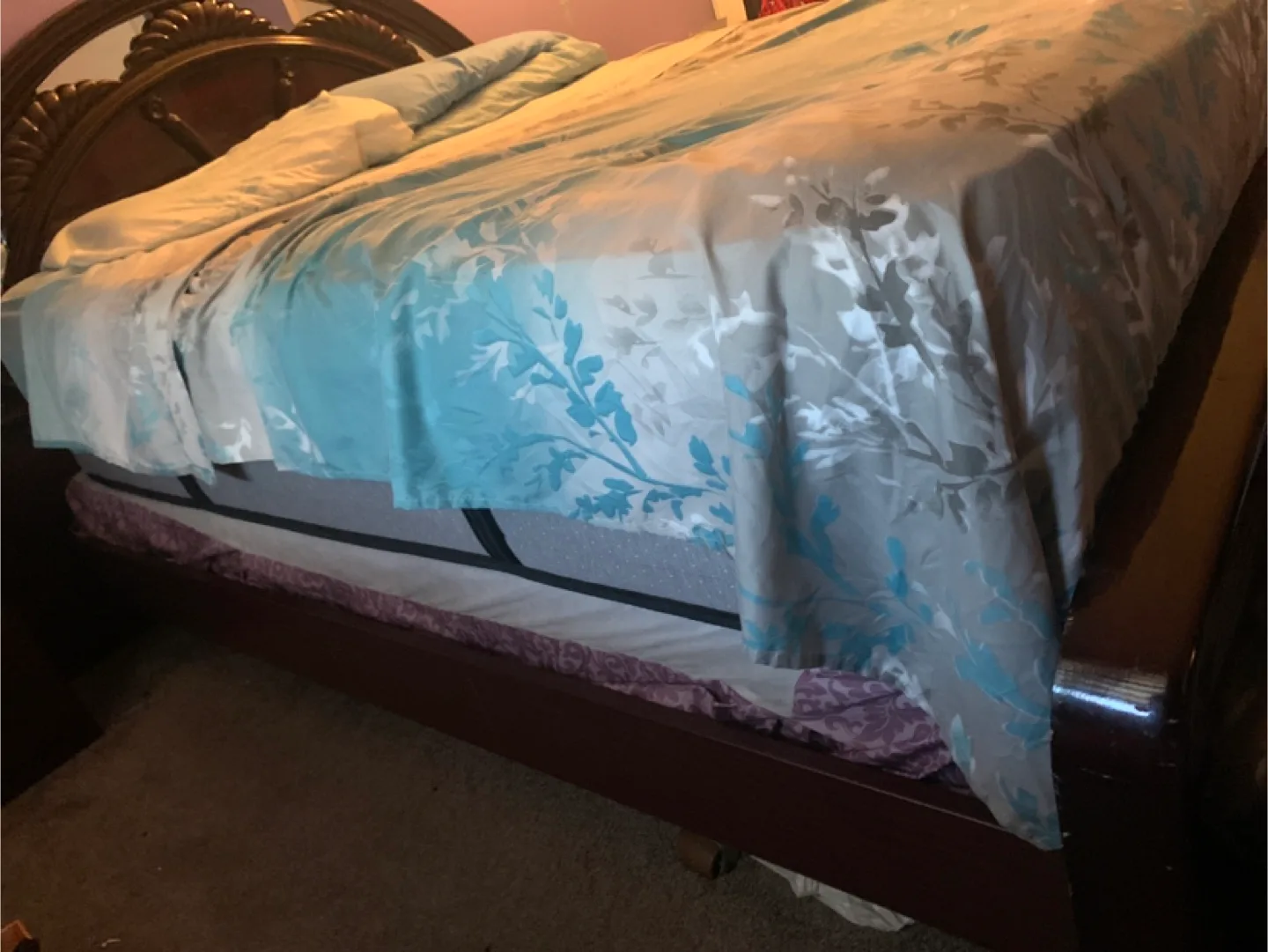 Dark Wood Bed Frame(Queen size) image indicator(2)