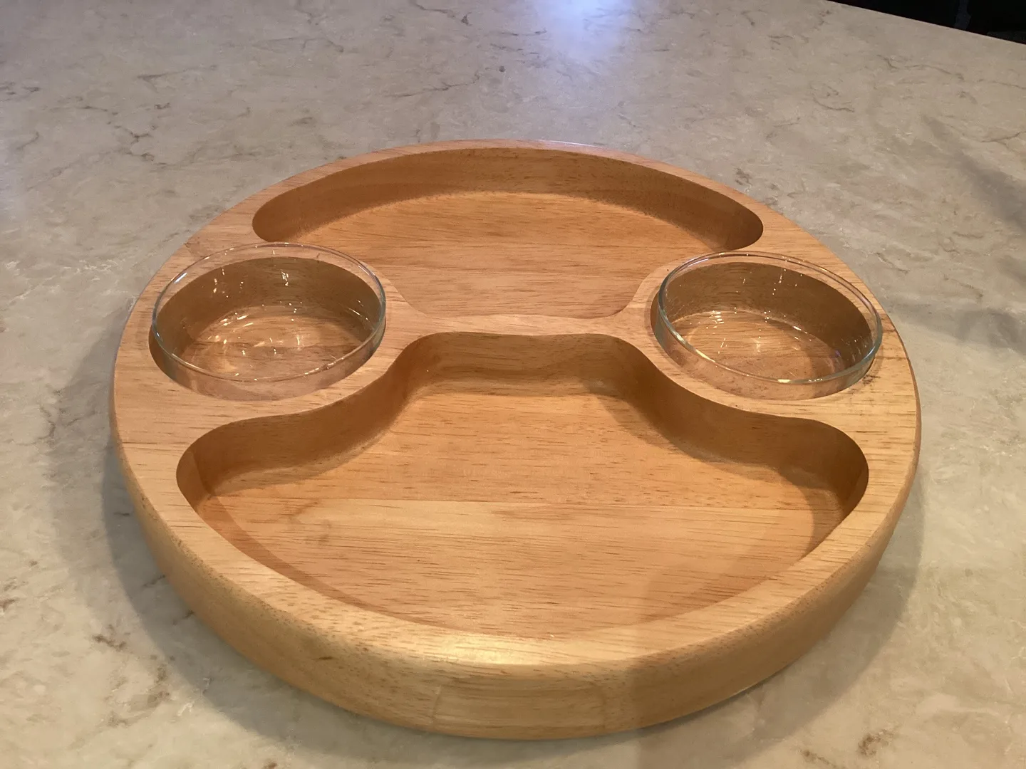 GREAT SOLID WOOD SERVING TRAY (SEE DESCRIPTION) thumbnail