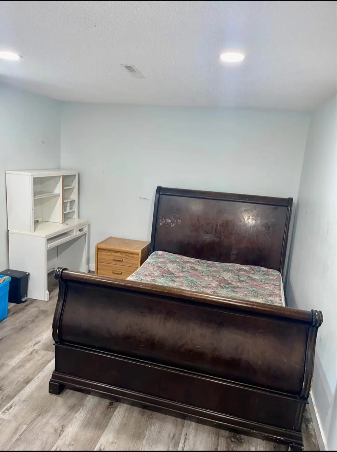 King size bed frame with mattress