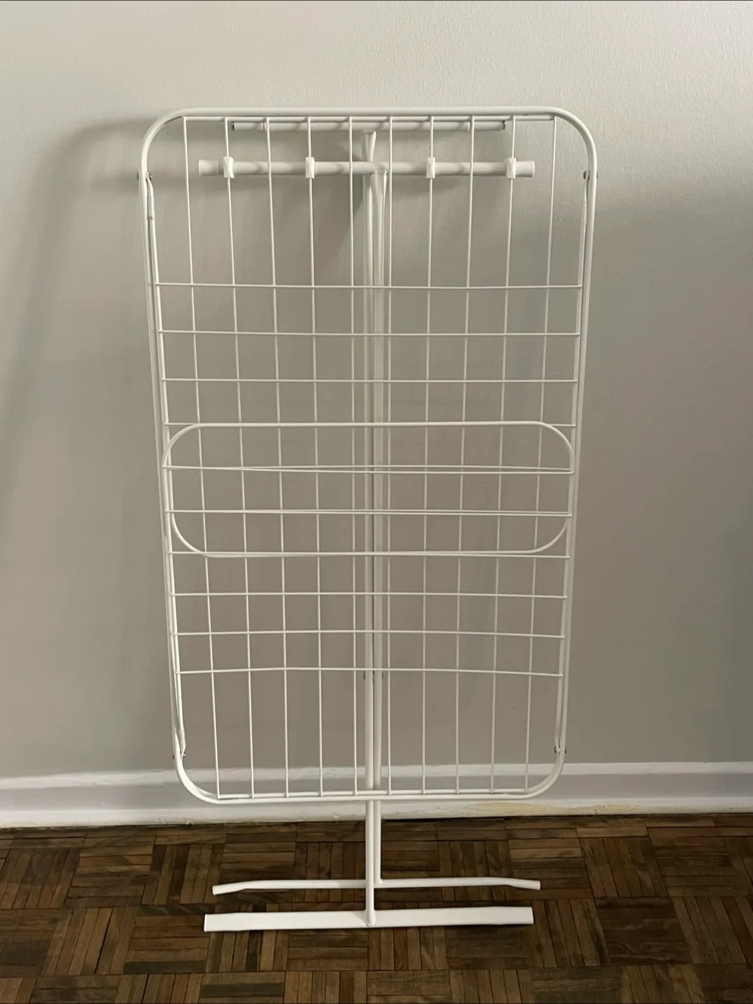 White Metal Folding Clothes Drying Rack thumbnail