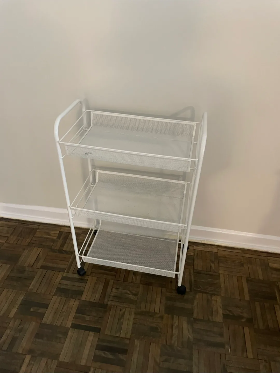 White 3-Tier Rolling Cart thumbnail