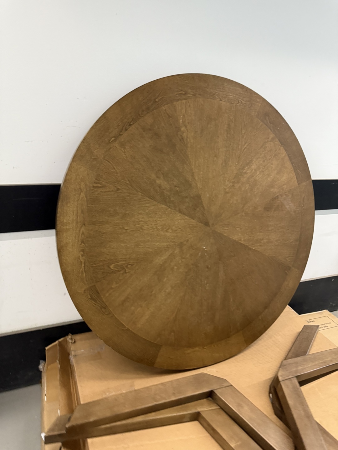 Round Wooden Table - Brown