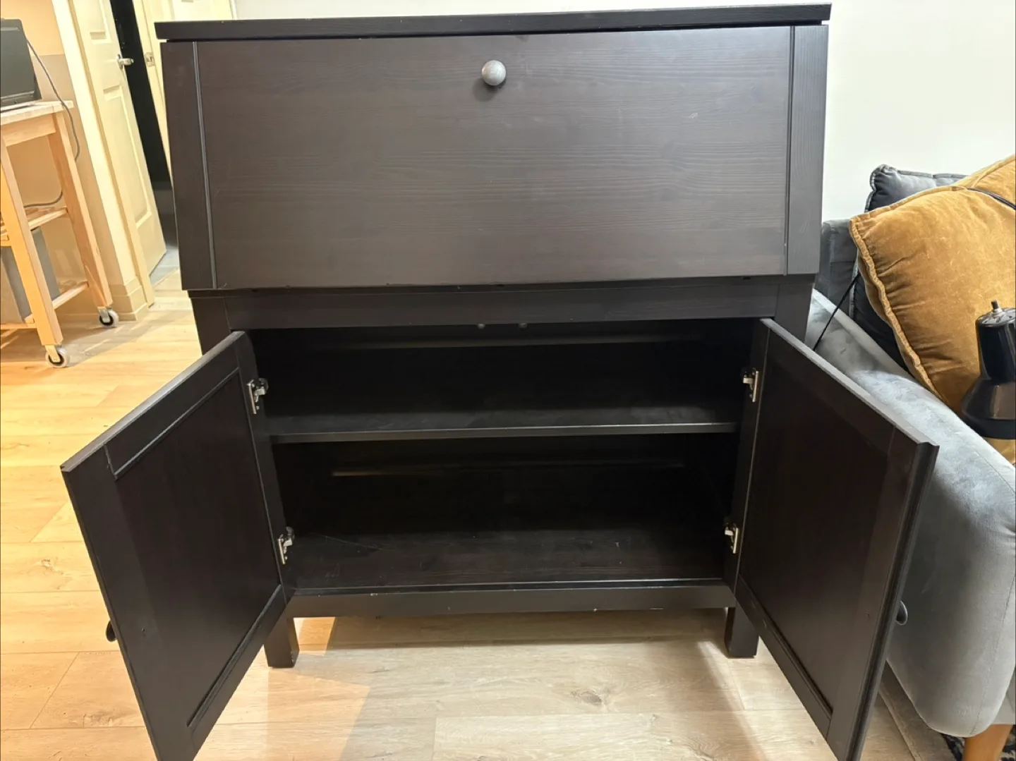 Secretary Desk - Black/Brown image indicator(3)