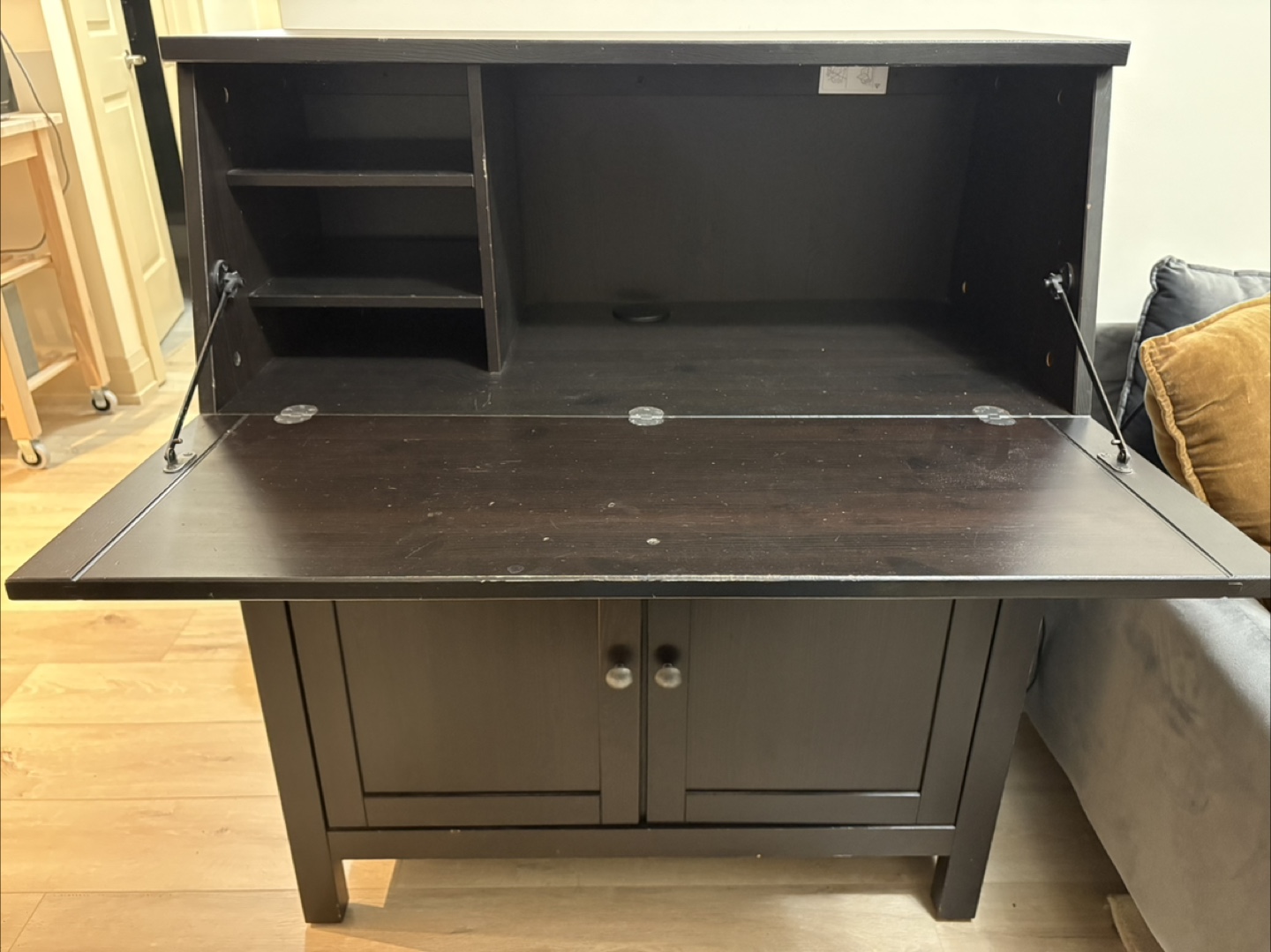 Secretary Desk - Black/Brown - photo 2