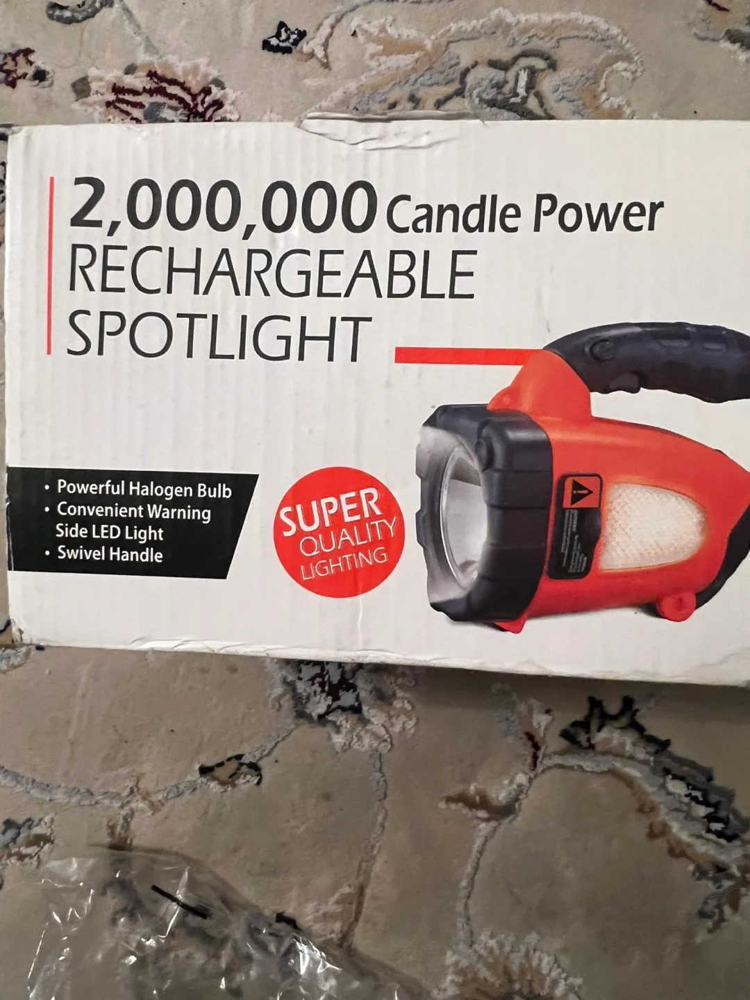 2,000,000 Candle Power Rechargeable Spotlight thumbnail