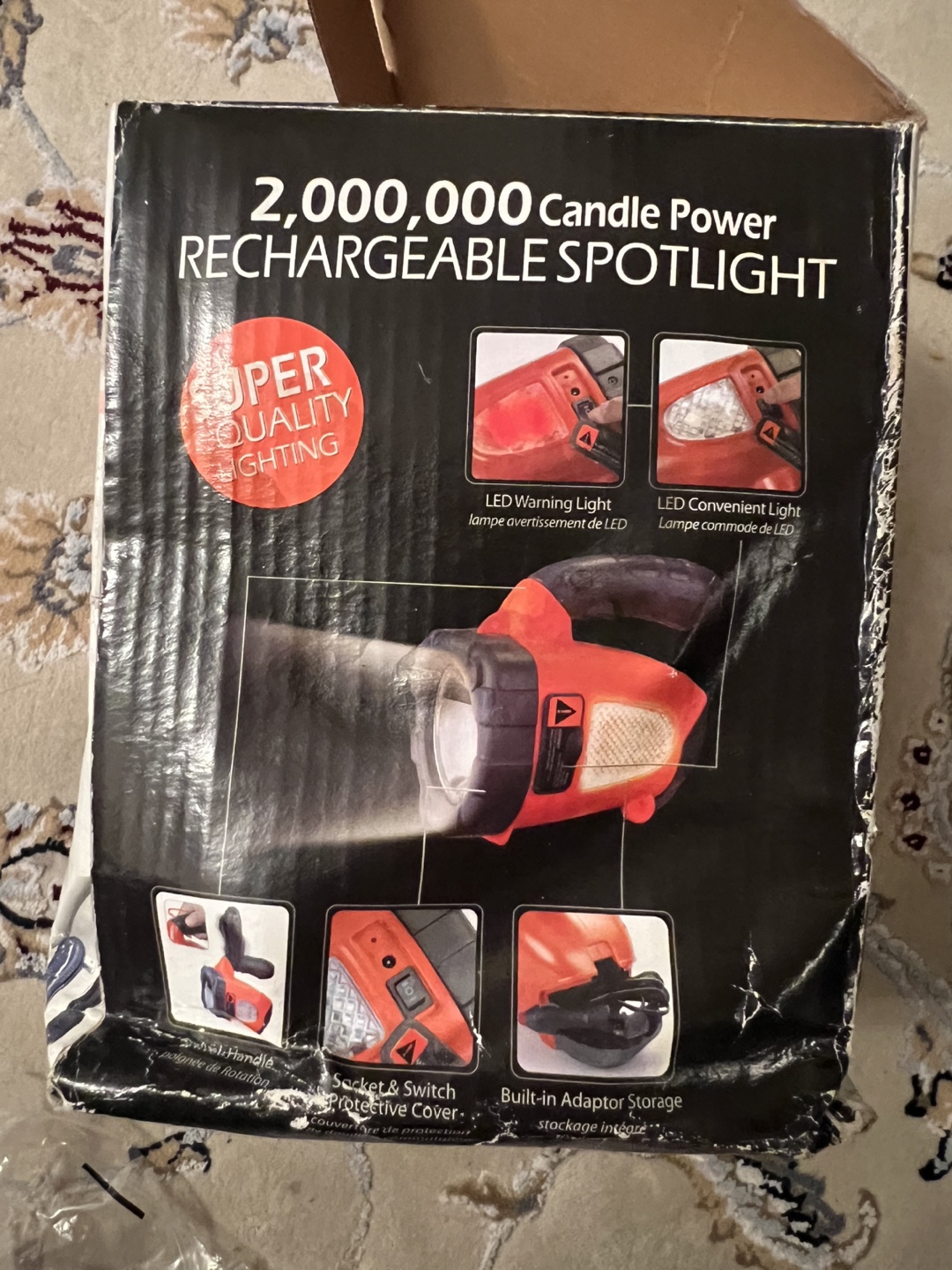 2,000,000 Candle Power Rechargeable Spotlight - photo 3