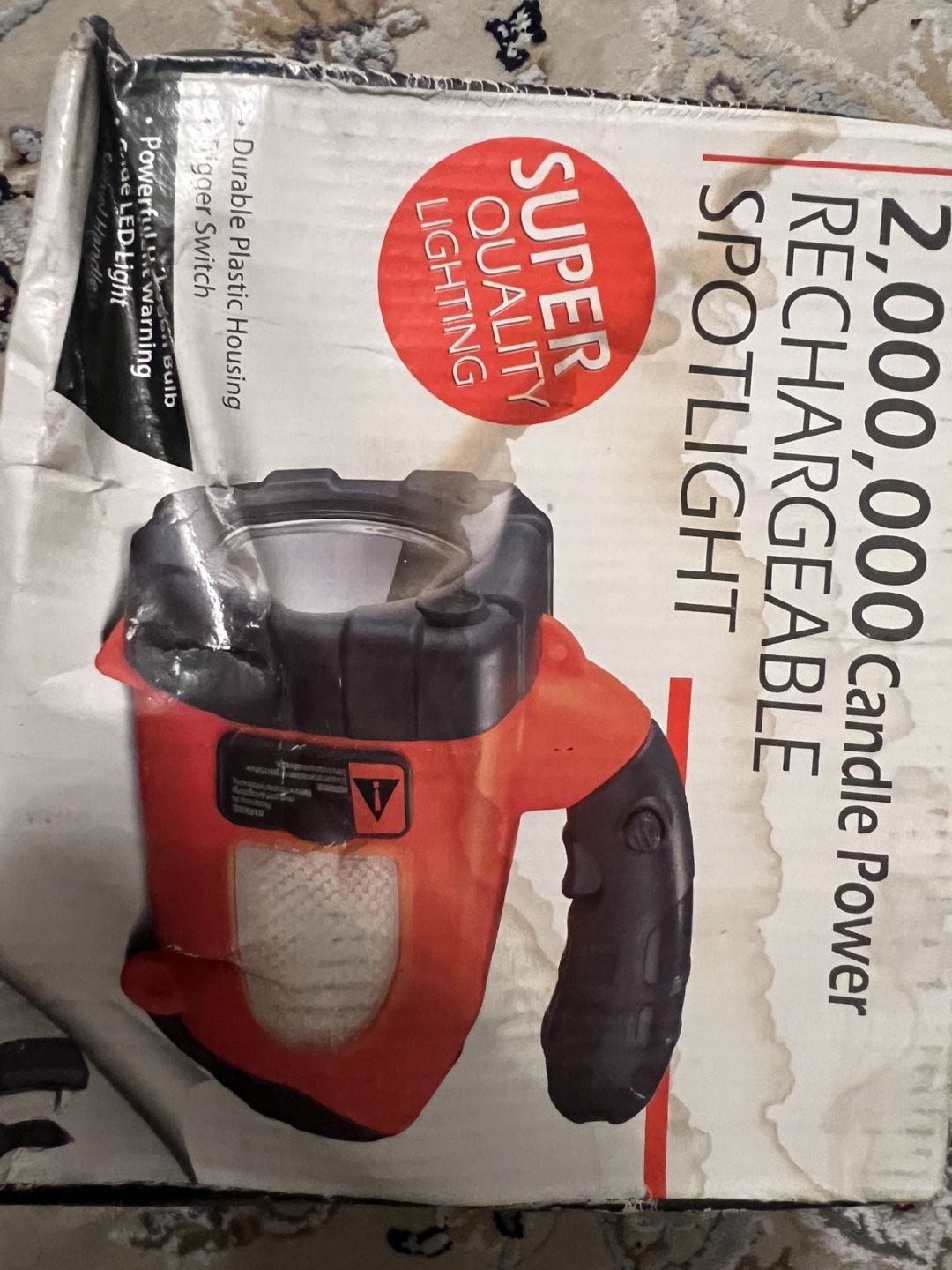 2,000,000 Candle Power Rechargeable Spotlight - photo 2