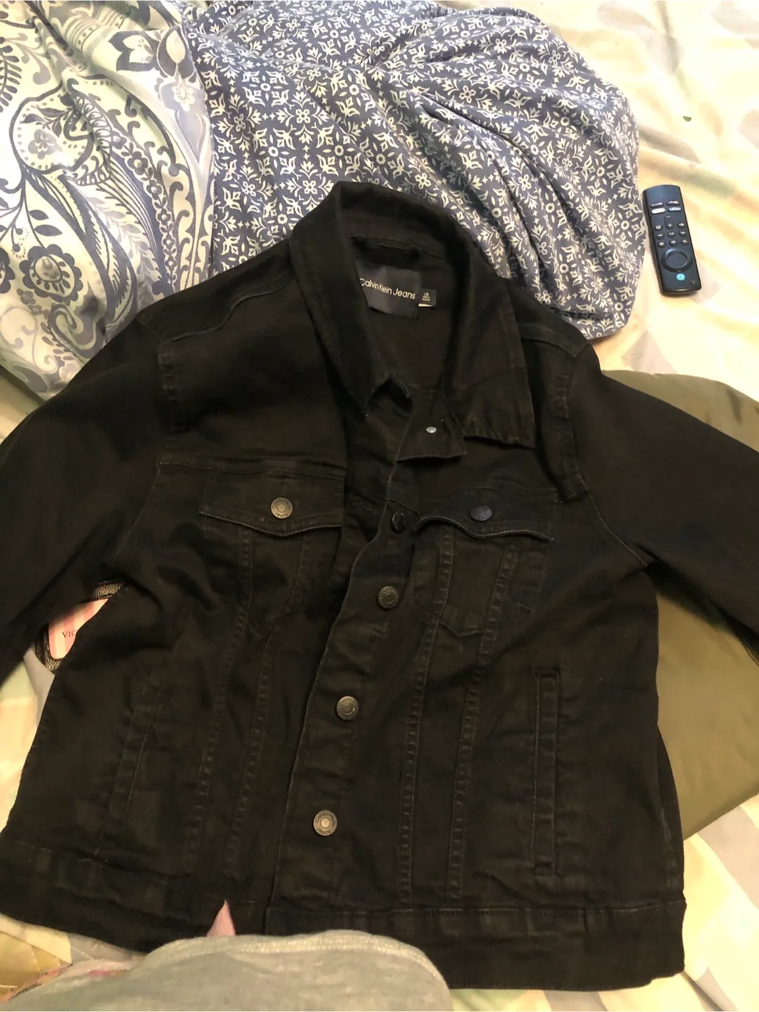 Calvin Klein Jeans Black Denim Jacket - Large image indicator(3)