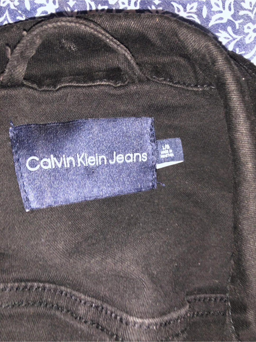 Calvin Klein Jeans Black Denim Jacket - Large image indicator(2)