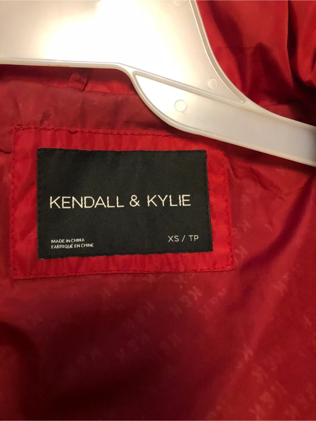 Kendall & Kylie Red Puffer Jacket XS image indicator(2)