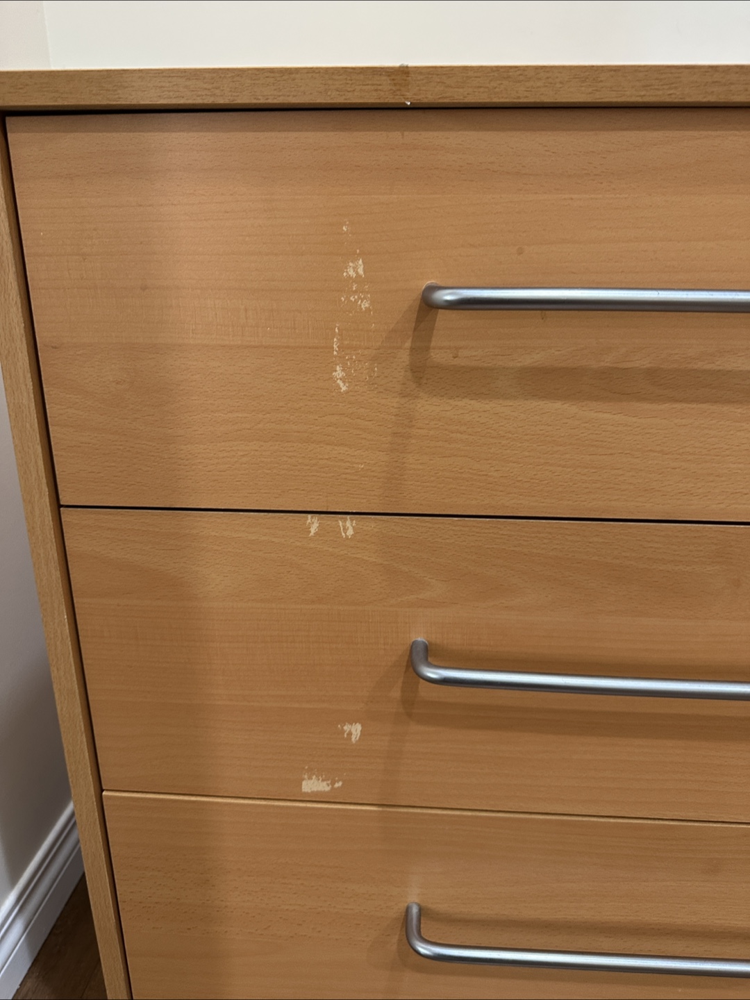 Small Brown Dresser with Metal Handles - photo 4