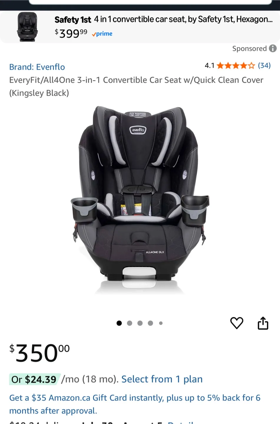 Evenflo EveryFit/All4One 3-in-1 Car Seat image indicator(3)