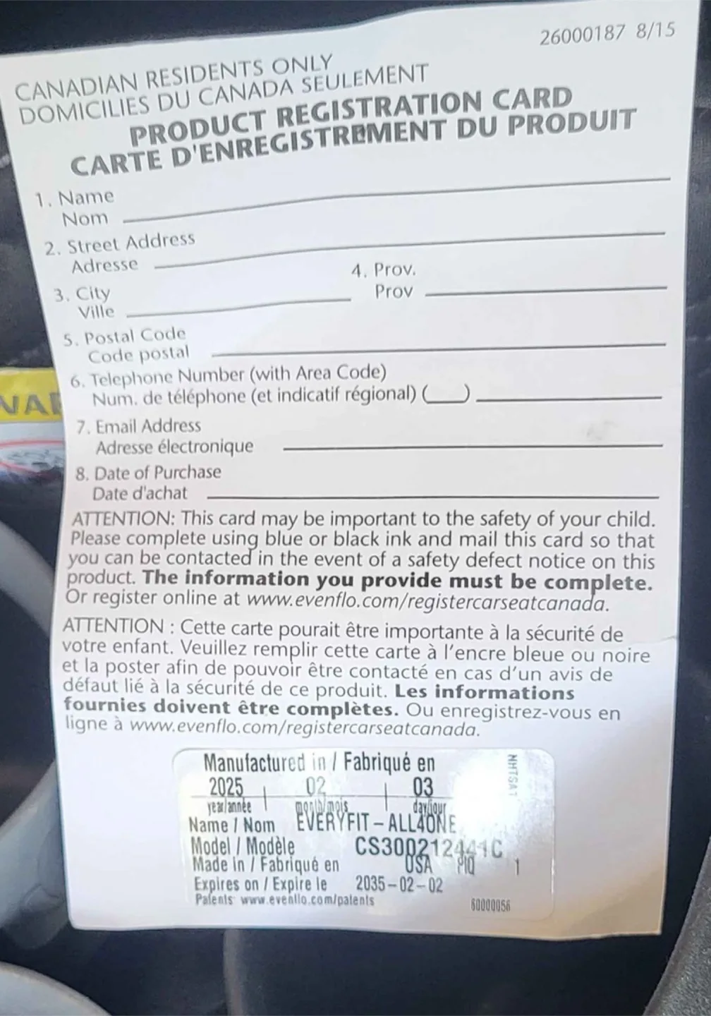 Evenflo EveryFit/All4One 3-in-1 Car Seat image indicator(2)