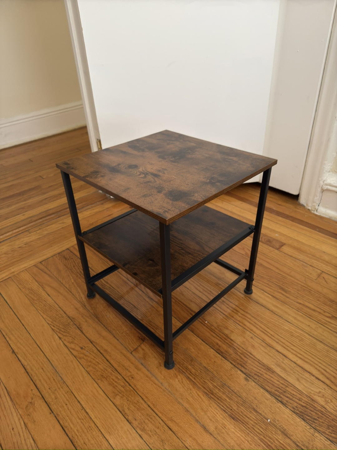 Brown & Black 2-Tier End Table