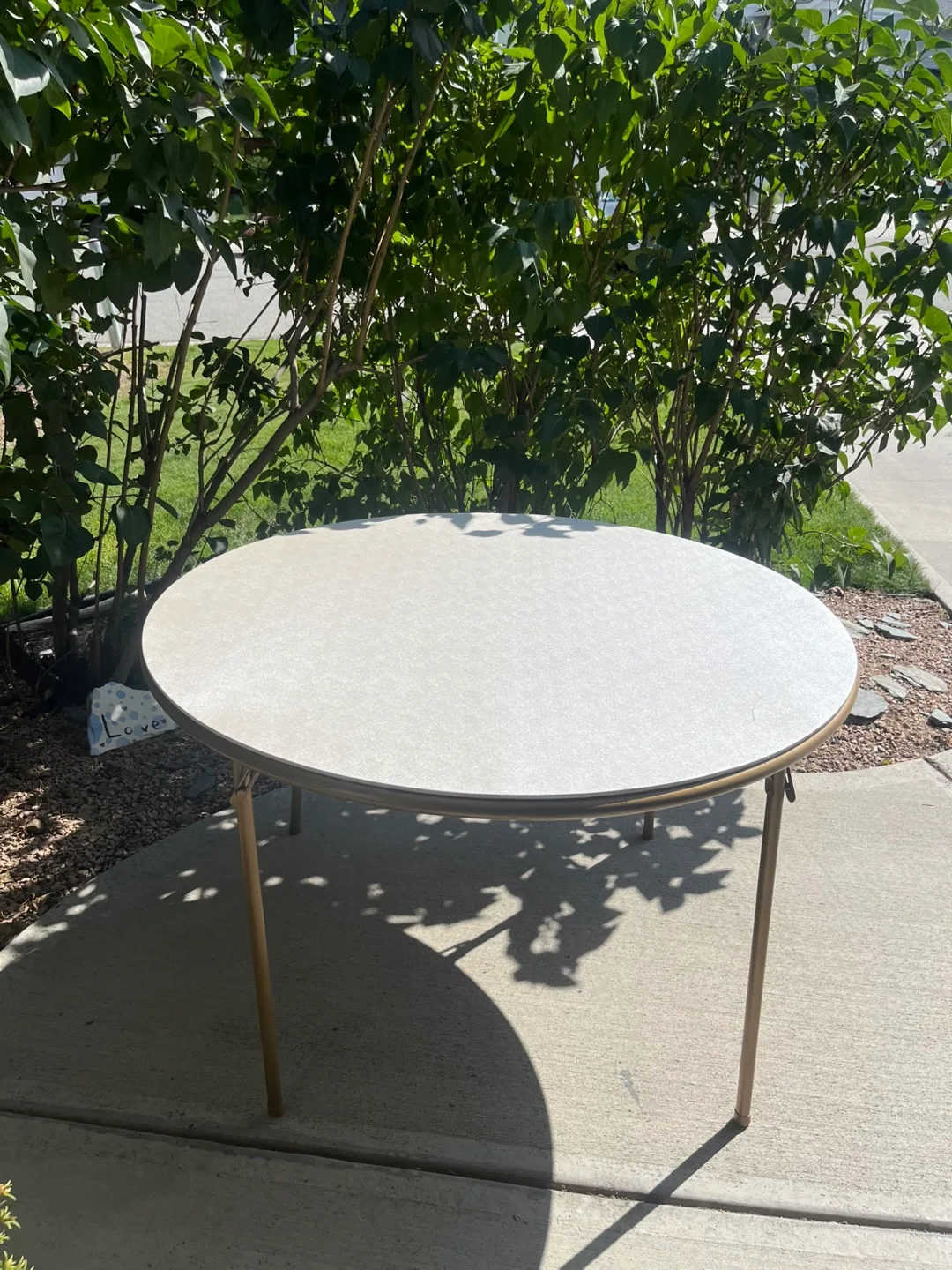 Round Folding Table - Gold Frame thumbnail