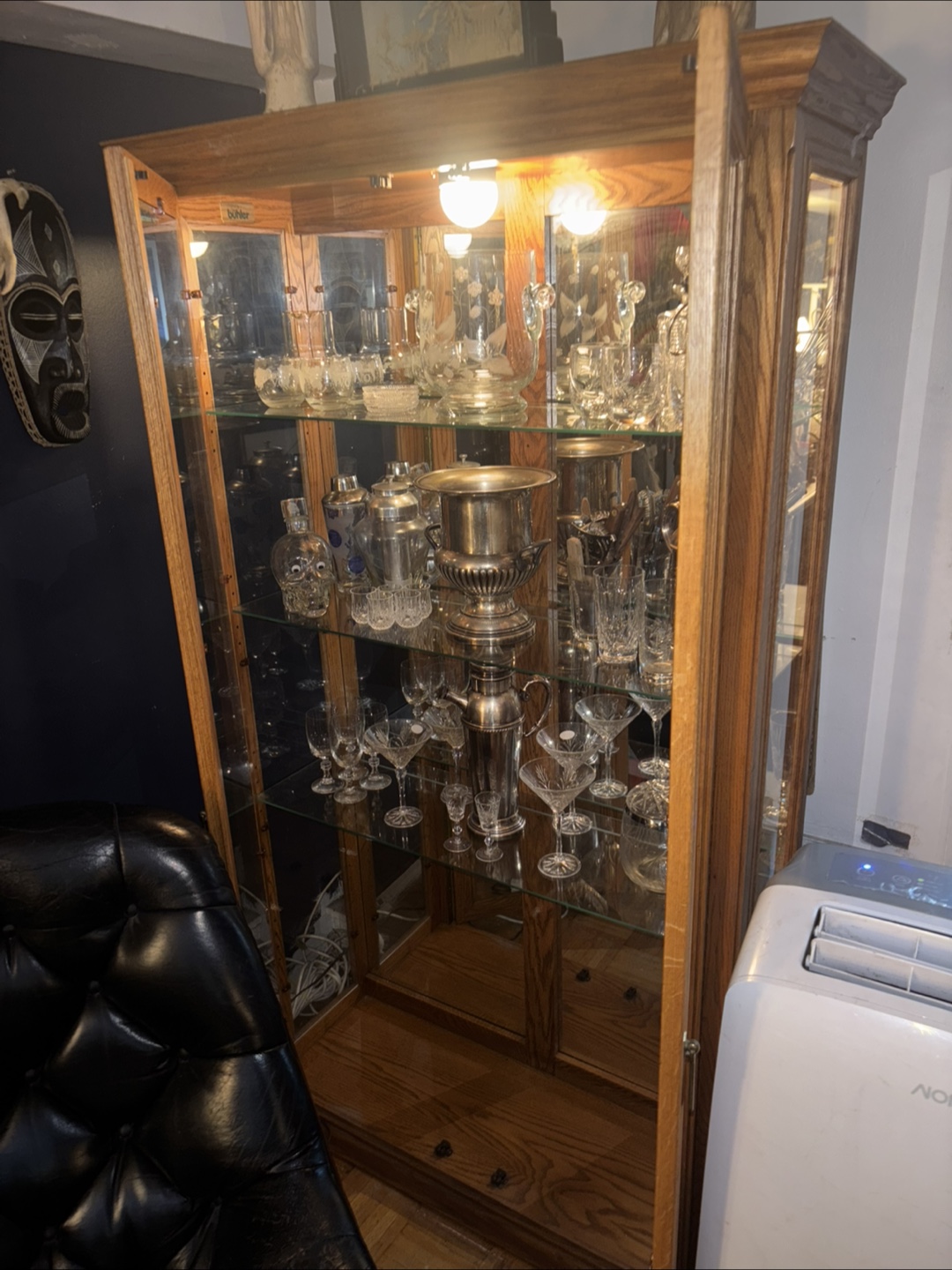 Solid Oak Wooden Display Cabinet - photo 5