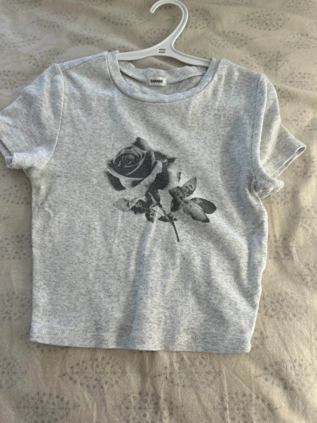 Garage Grey Rose Graphic T-Shirt thumbnail