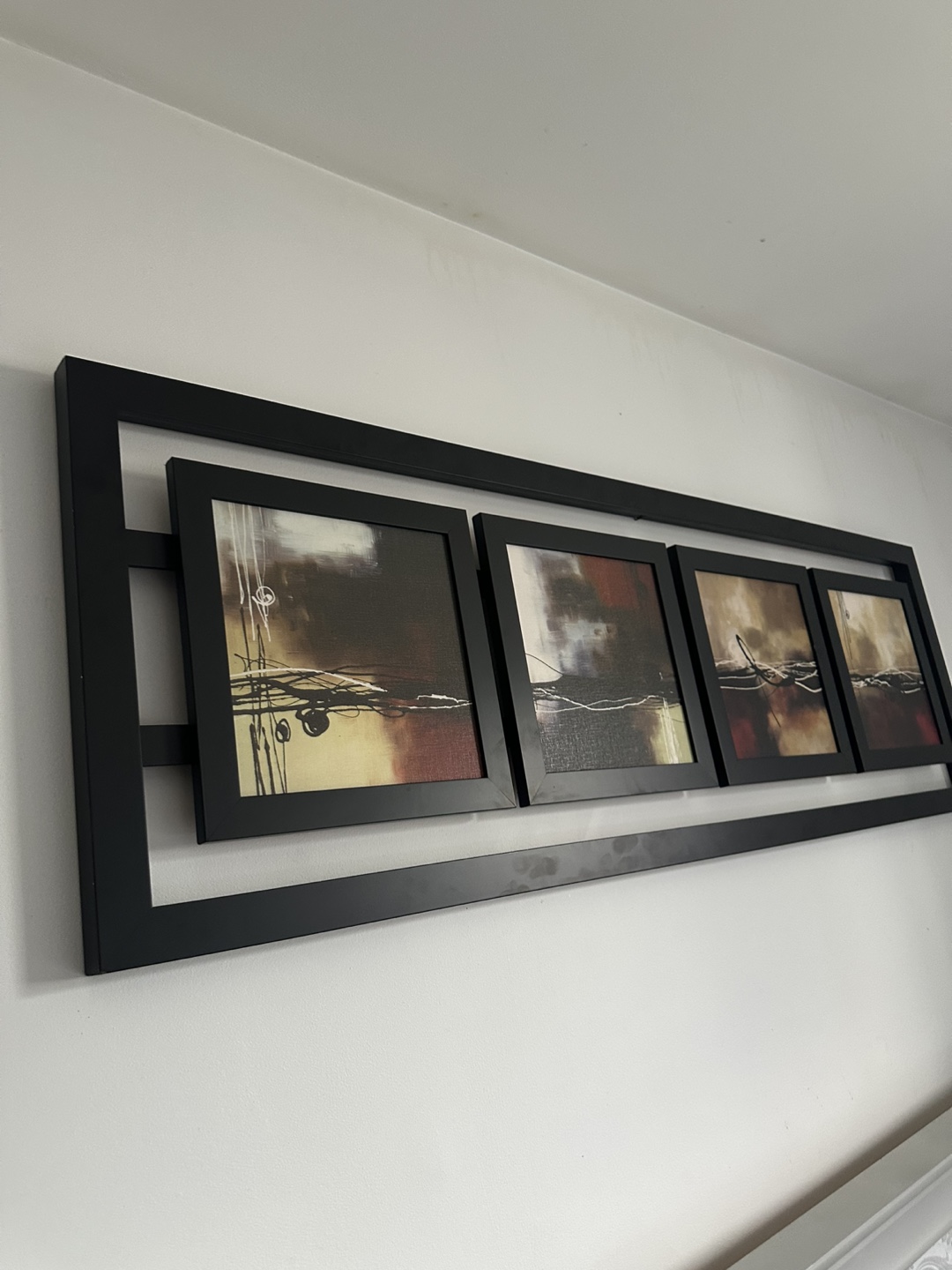 Framed Wall Art Decor 4 Piece Set Multicoloured Decor - photo 3