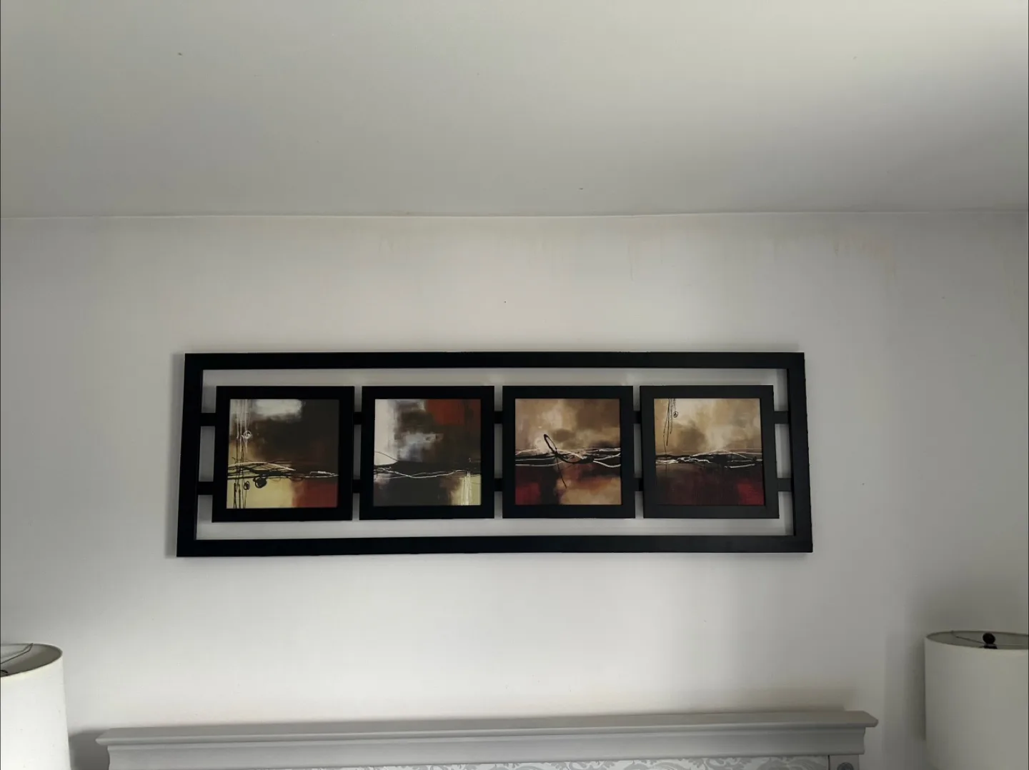 Framed Wall Art Decor 4 Piece Set Multicoloured Decor thumbnail