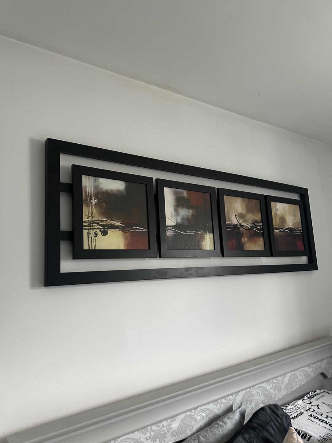 Framed Wall Art Decor 4 Piece Set Multicoloured Decor - photo 4