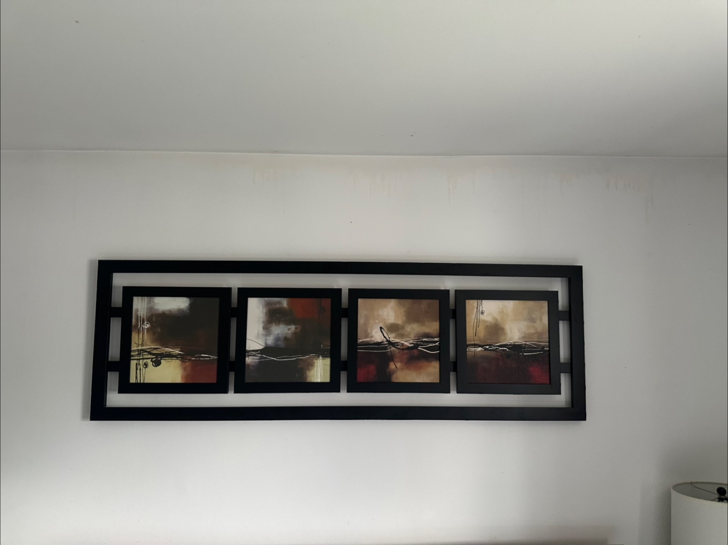 Framed Wall Art Decor 4 Piece Set Multicoloured Decor - photo 2