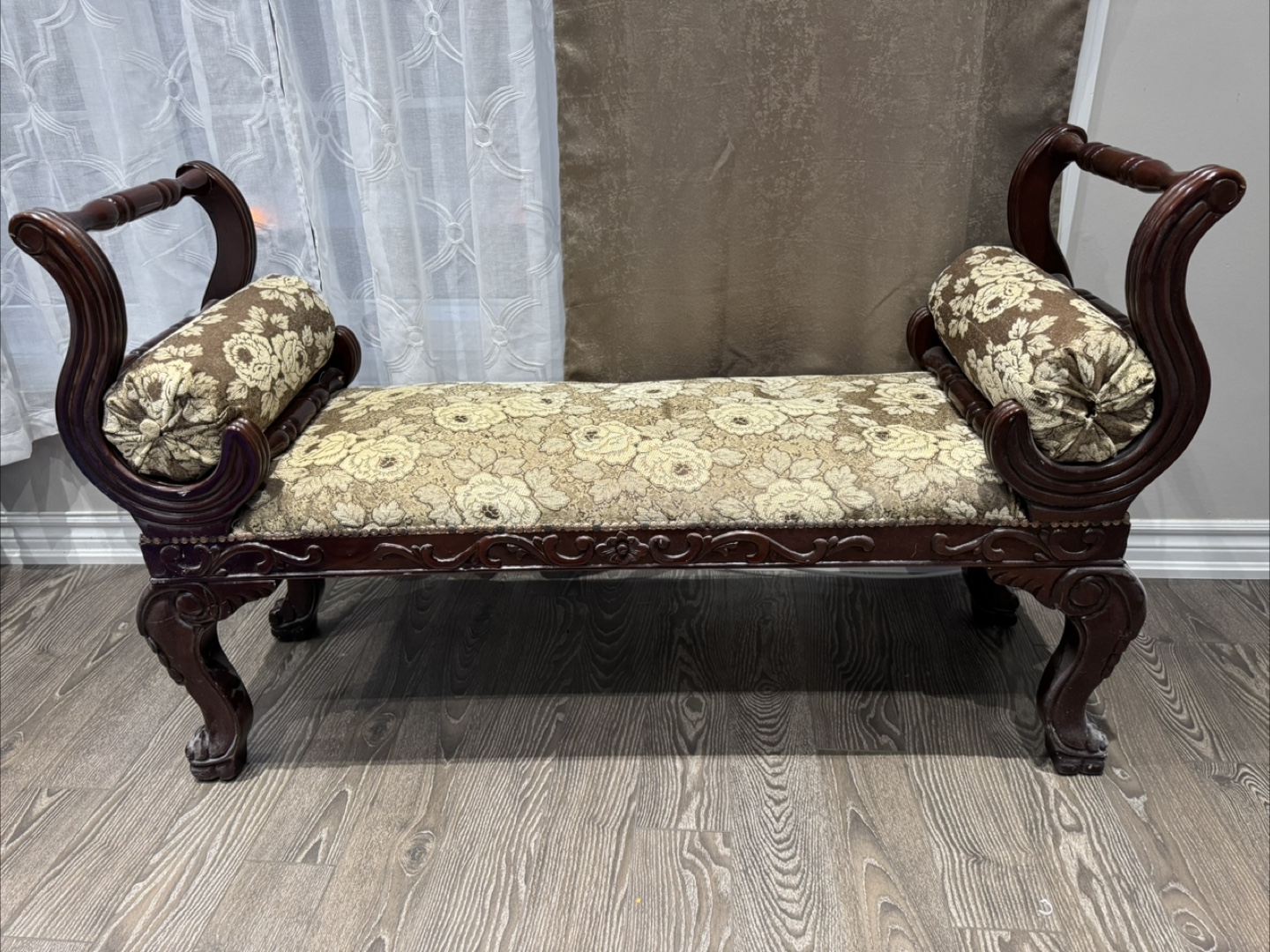 Floral Patterned Bench