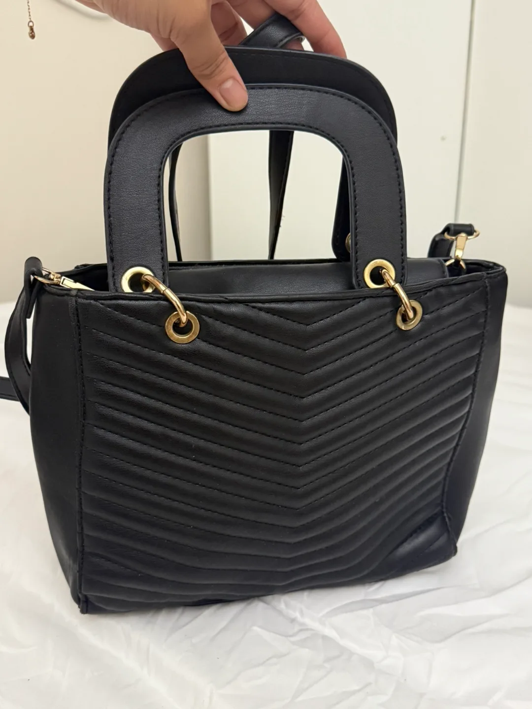 Black Handbag with Shoulder Strap thumbnail