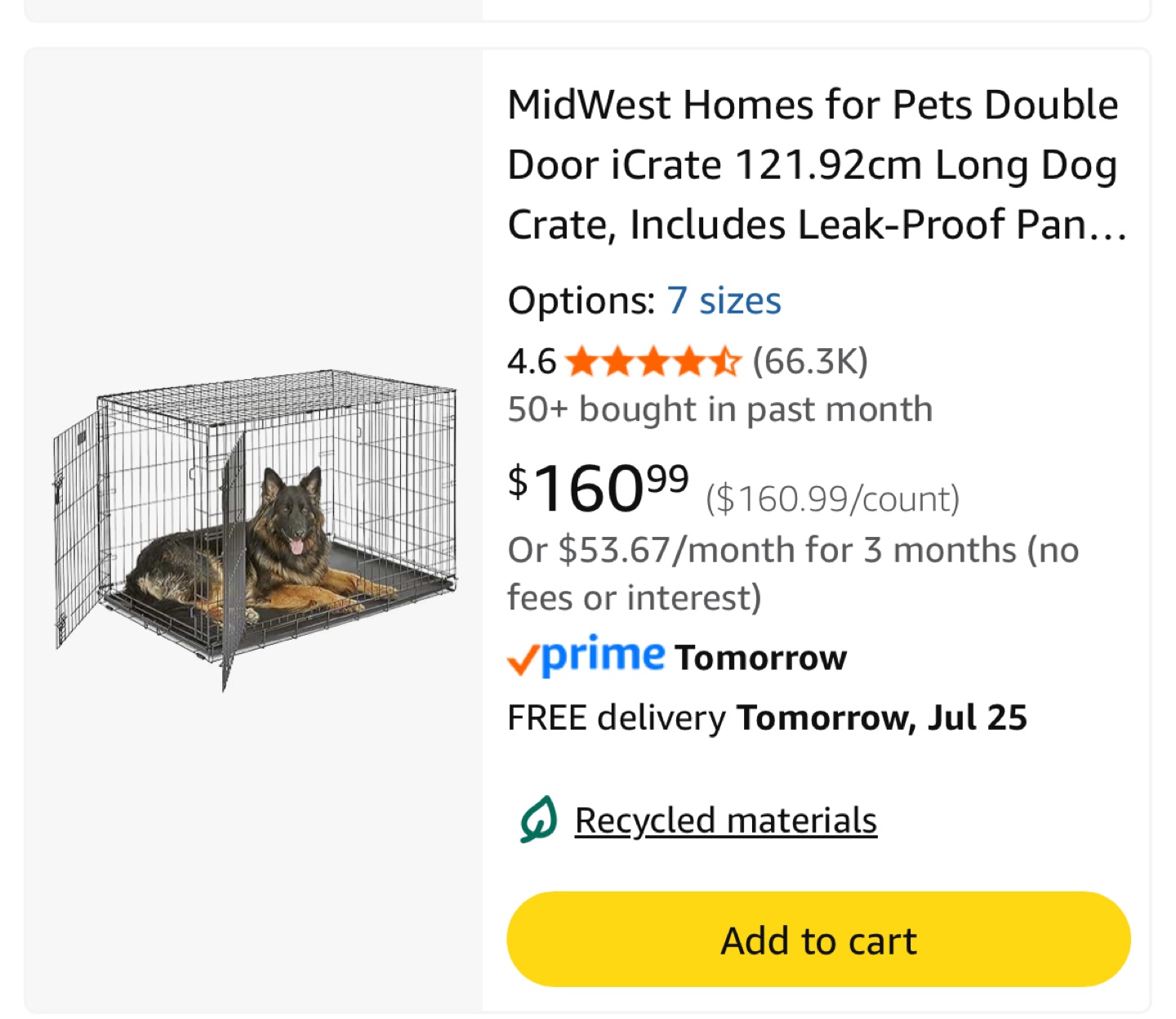 KennelMaster Large Wire Dog Crate