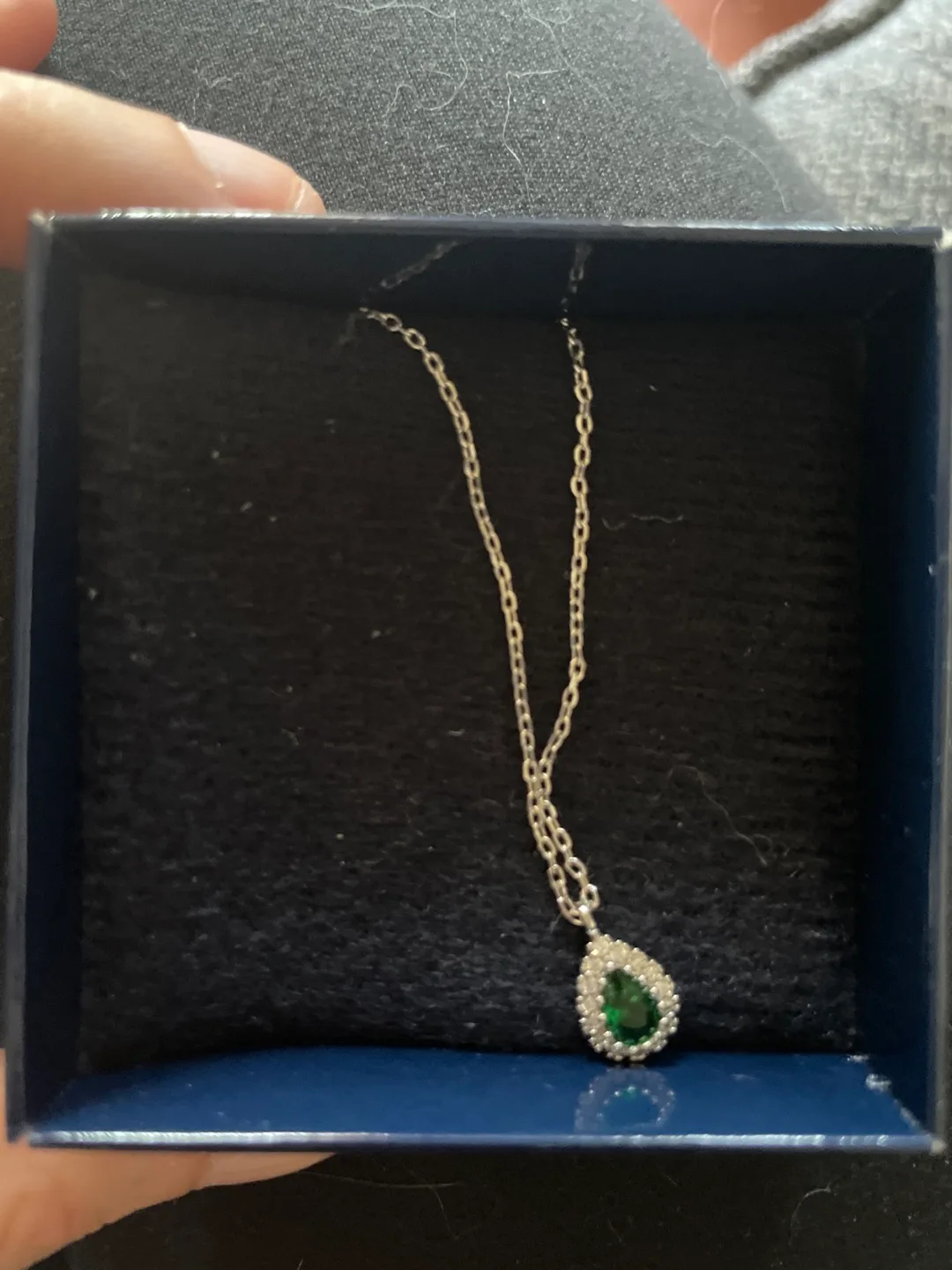 Necklace with Green Stone Pendant thumbnail