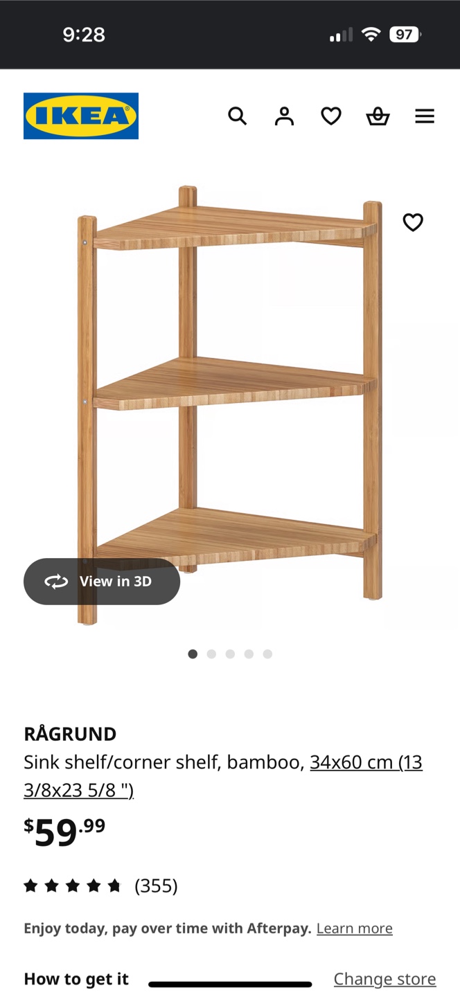 IKEA RÅGRUND Corner Shelf - Bamboo - photo 2
