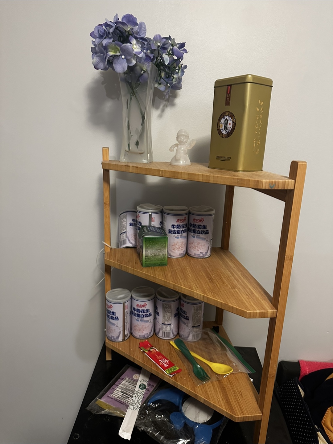 IKEA RÅGRUND Corner Shelf - Bamboo