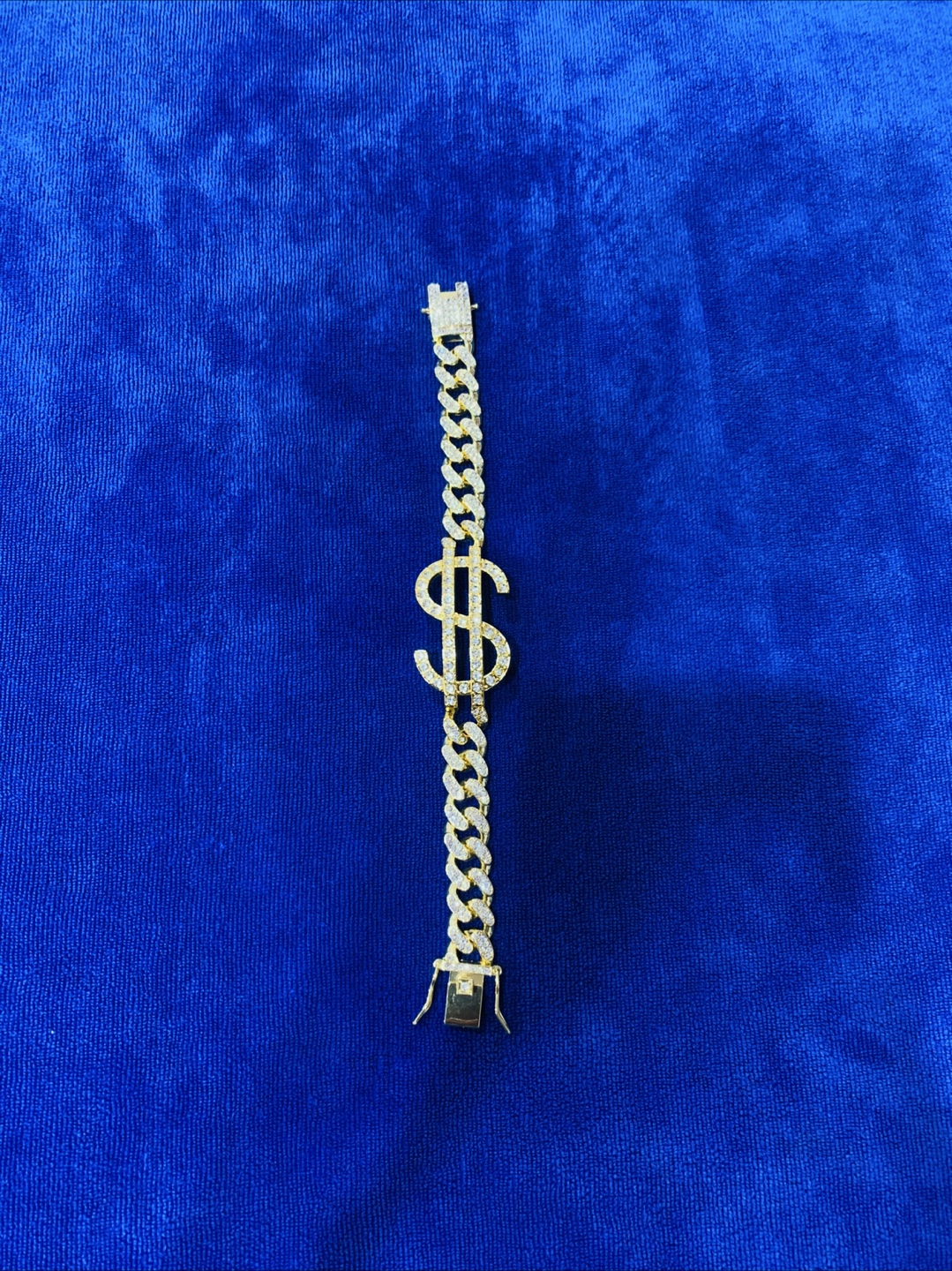 Gold Tone Dollar Sign Chain & Bracelet Set - photo 2