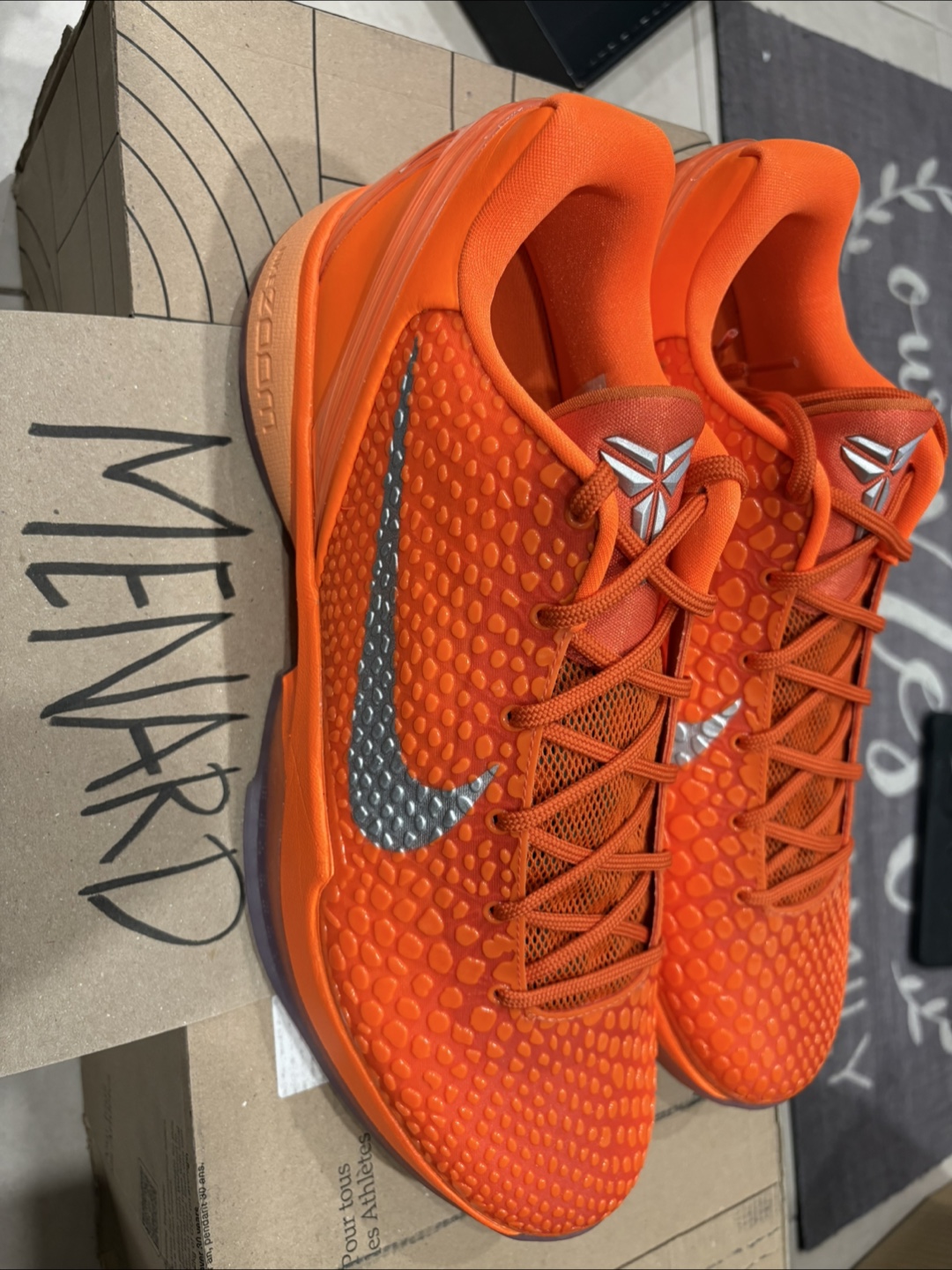 Size 16 (Sold) and size 11 Kobe total orange $400 each