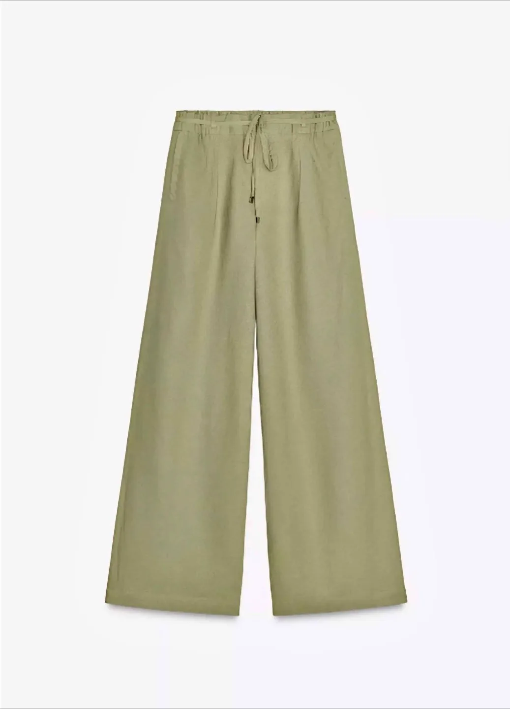 Zara Wide Leg Linen Blend Pants - Size XS thumbnail