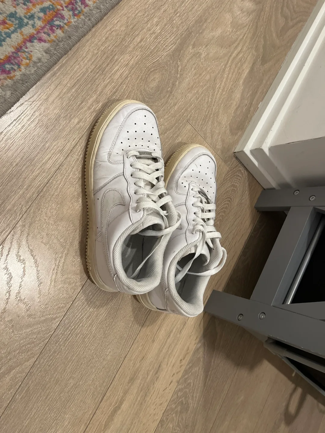 Nike Air Force 1 White Sneakers US 8.5 thumbnail