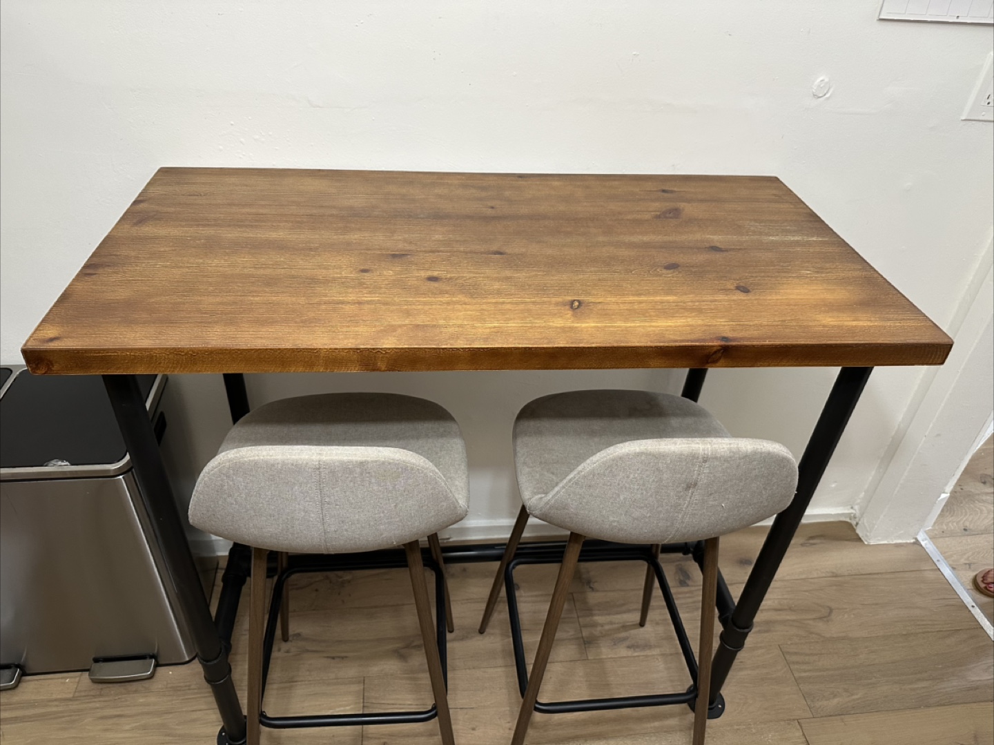 Wood & Metal high Desk/Table - photo 2
