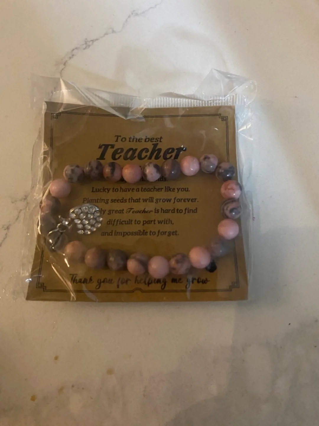 Teacher Appreciation Beaded Bracelet - New thumbnail