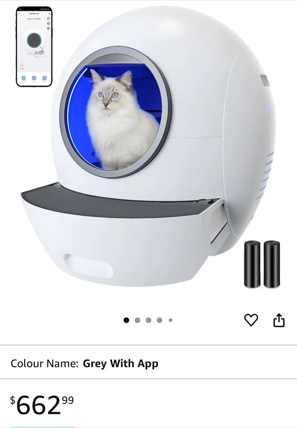 Elspet Smart Cat Litter Box $300FIRM image indicator(6)