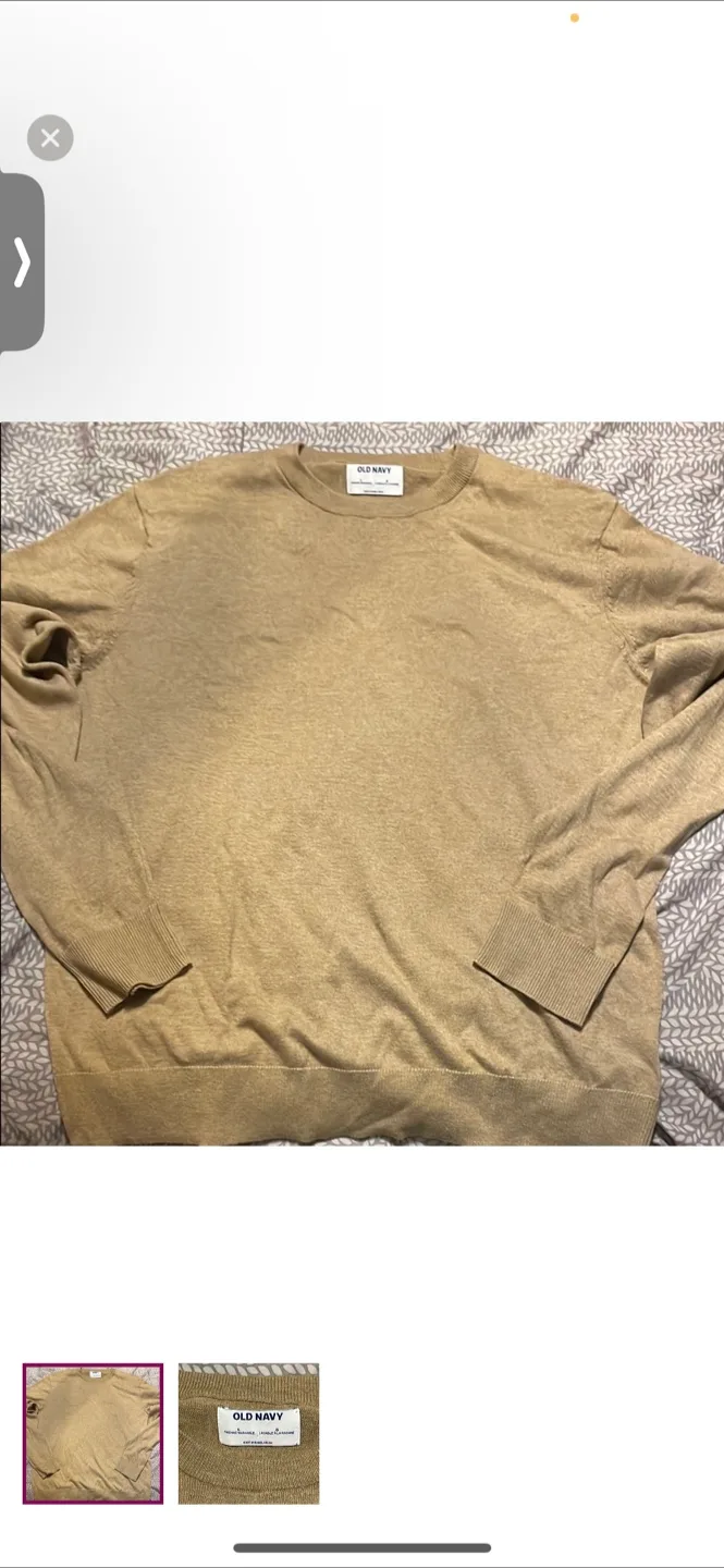 Old Navy Beige Sweater - Size L thumbnail