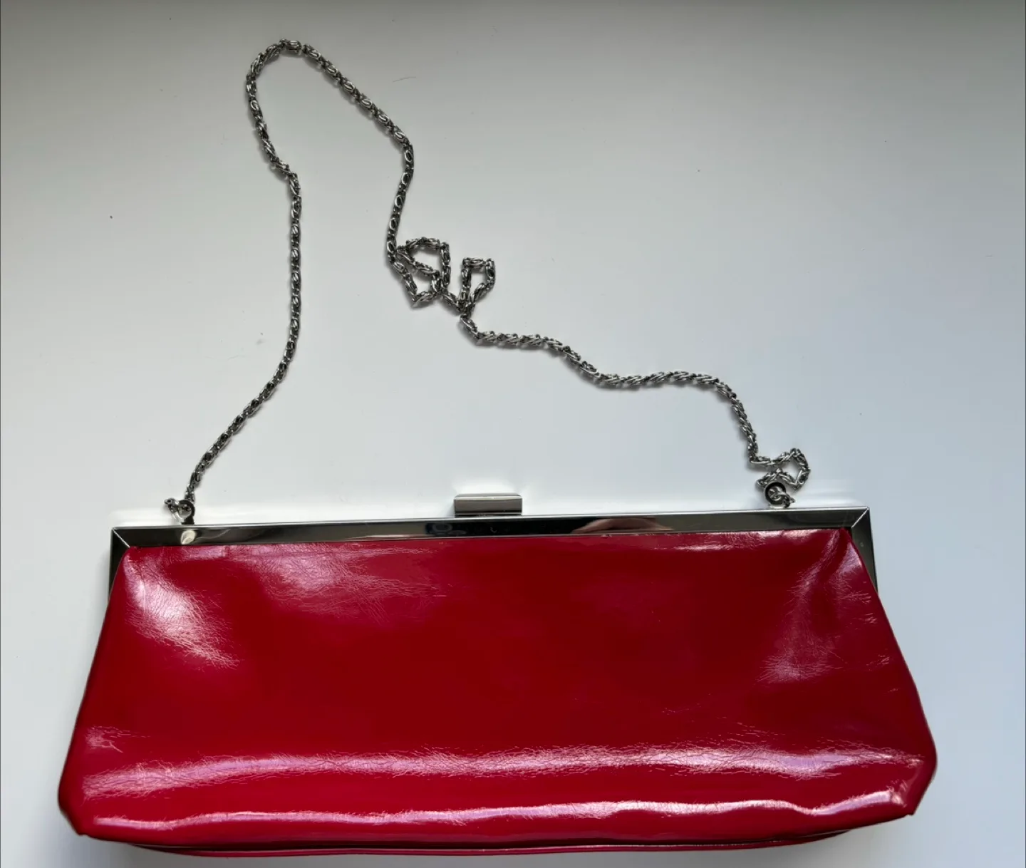 Rickis Red Clutch with Chain thumbnail