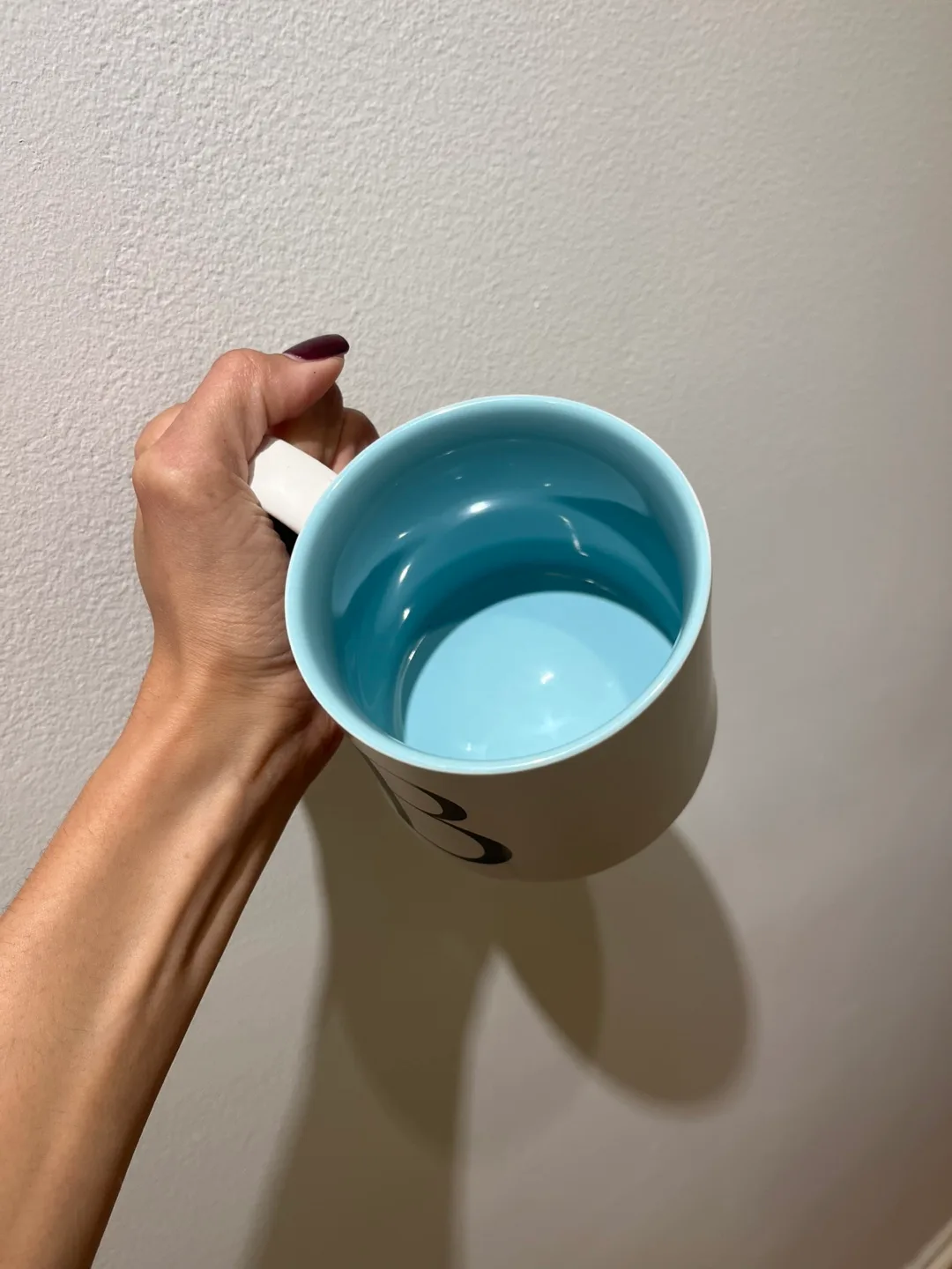 Indigo Initial B Mug - White with Blue Interior image indicator(3)