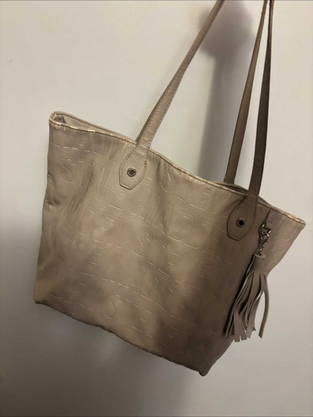 Steve Madden Beige Tote Bag
