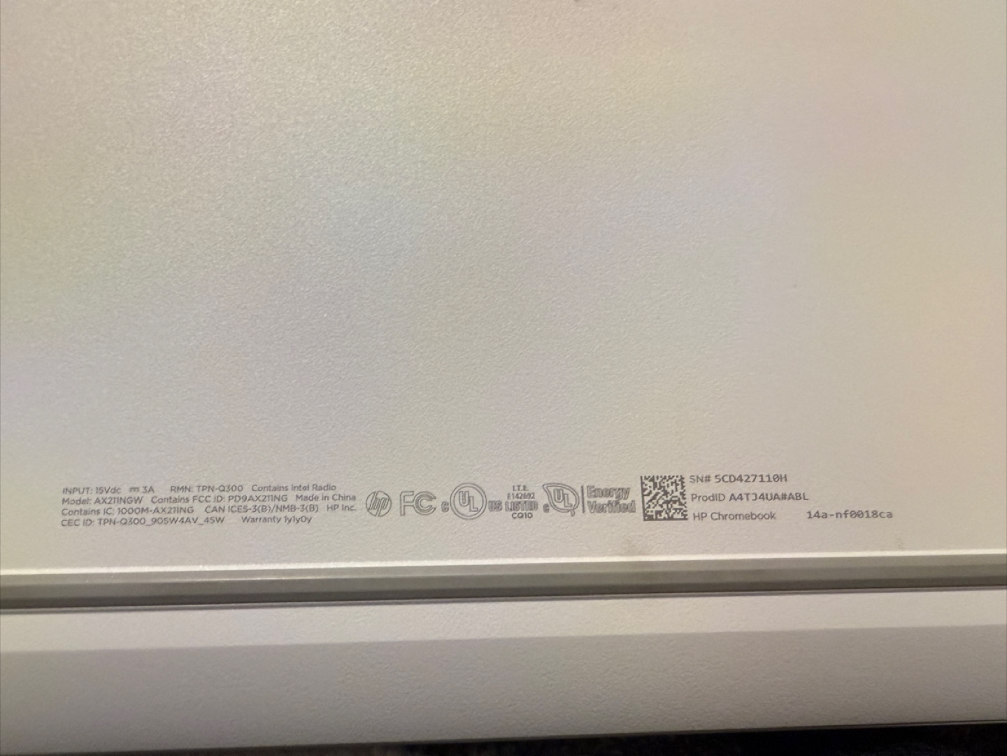HP Chromebook 14 inch, Glacier Silver - photo 2
