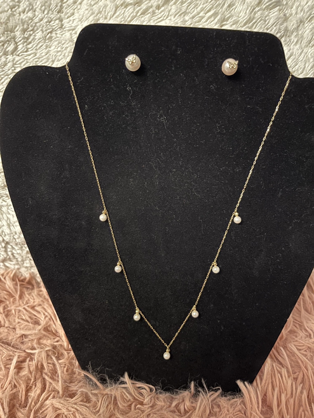 Kiara Pearl Necklace & Earrings Set - photo 2
