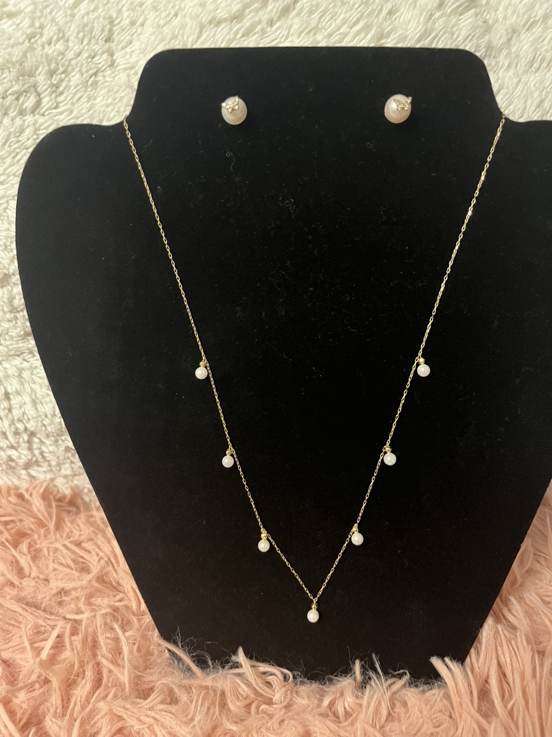Kiara Pearl Necklace & Earrings Set - photo 3