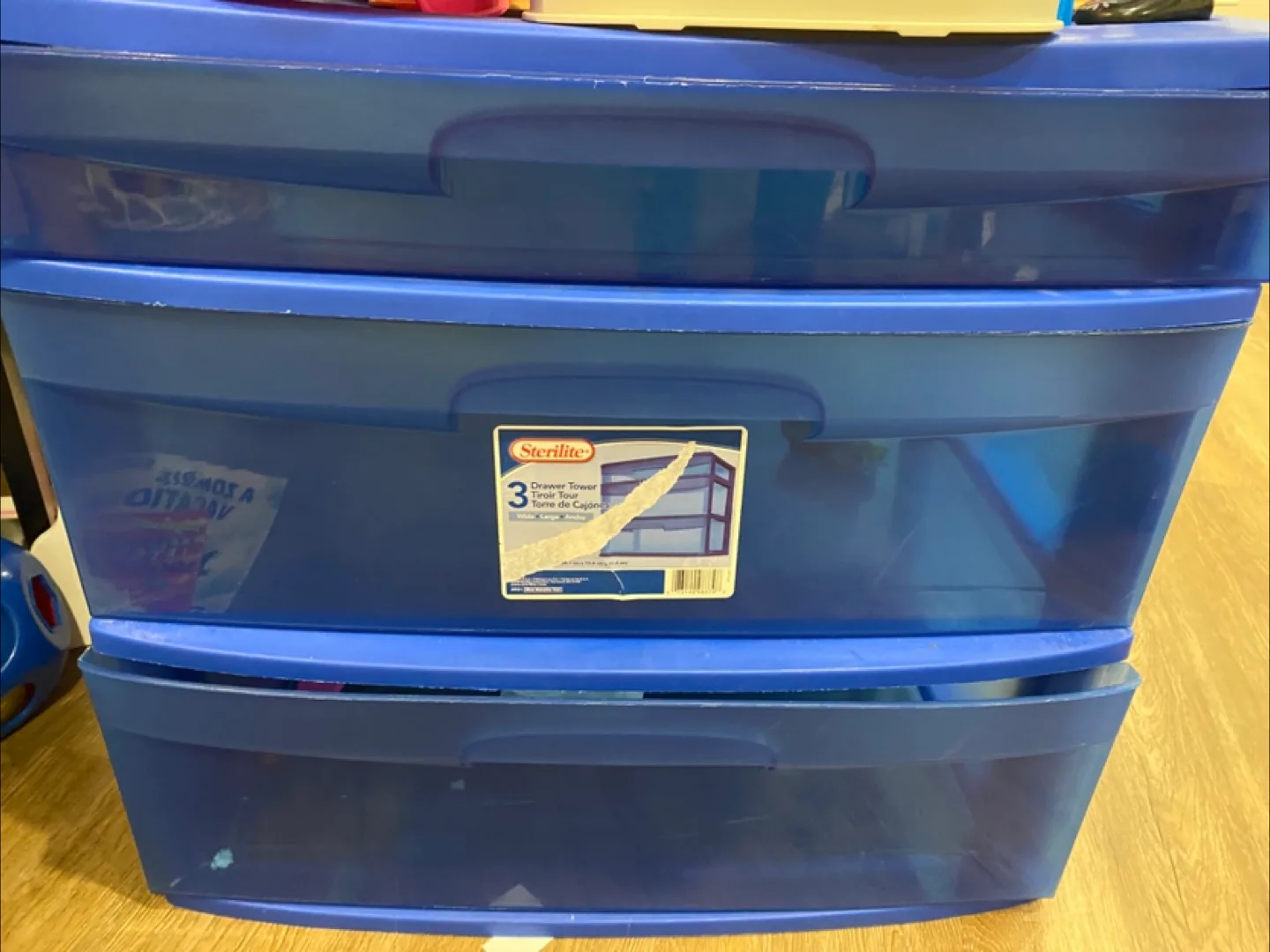 Sterilite 3-Drawer Tower - Blue thumbnail