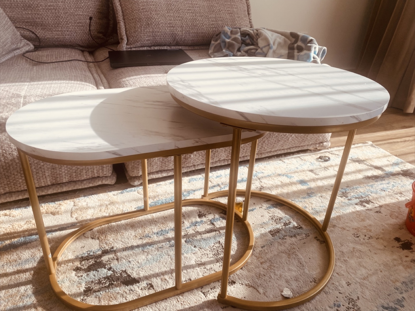 Nesting Coffee Tables - Marble Look